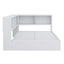 Lit de jour pratique en métal avec lit gigogne escamotable et sections de rangement intégrées-1047862424