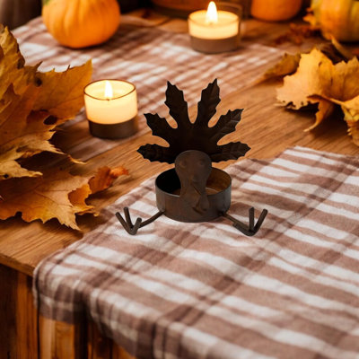 Fall Turkey Rusty Tealight Holder