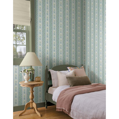 Papier peint bleu Portico