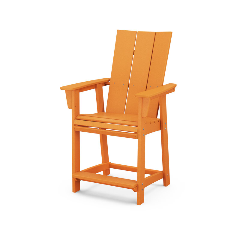 Chaise de comptoir POLYWOOD Adirondack, 23,28 po, Tangerine