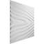 19 5/8"W X 19 5/8"H Kahuna Endurawall Decorative 3D Wall Panel, White, 10/PK