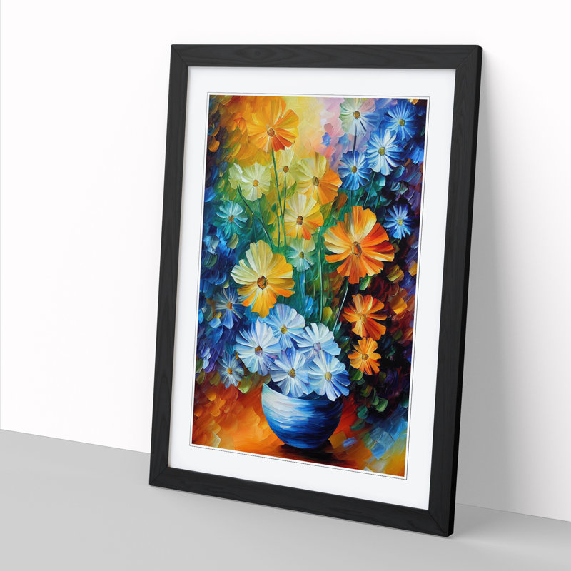 Wildflowers Vol.3 - Single Picture Frame Painting, Black, 64cm H x 46cm W x 2cm D