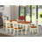 5 Piece Dining Set Includes a Rectangle Dining Room Table with Butterfly Leaf and 4 Wood Seat Chairs, Buttermilk & Cherry-1316549184-1266675453-1268764387