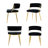 Christal 21.65'' W 4-Piece Velvet Dining Chair Set with Metal Legs-49230370