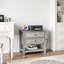 Ensemble de commode pour chambre 2 pièces - commode 9 tiroirs et table de chevet 2 tiroirs l 26,7 "avec station de charge et tablette ouverte, gris délavé