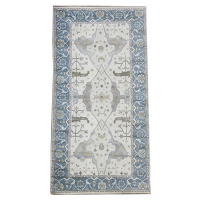 9X18 Ivory Oushak Area Rug