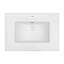 Lavabo de meuble-lavabo rectangulaire blanc 30,2 "x 18,5", une pièce, faible absorption d'eau, tache, surface de robinet lisse, résistance aux acides, utilisation dans la salle de bain