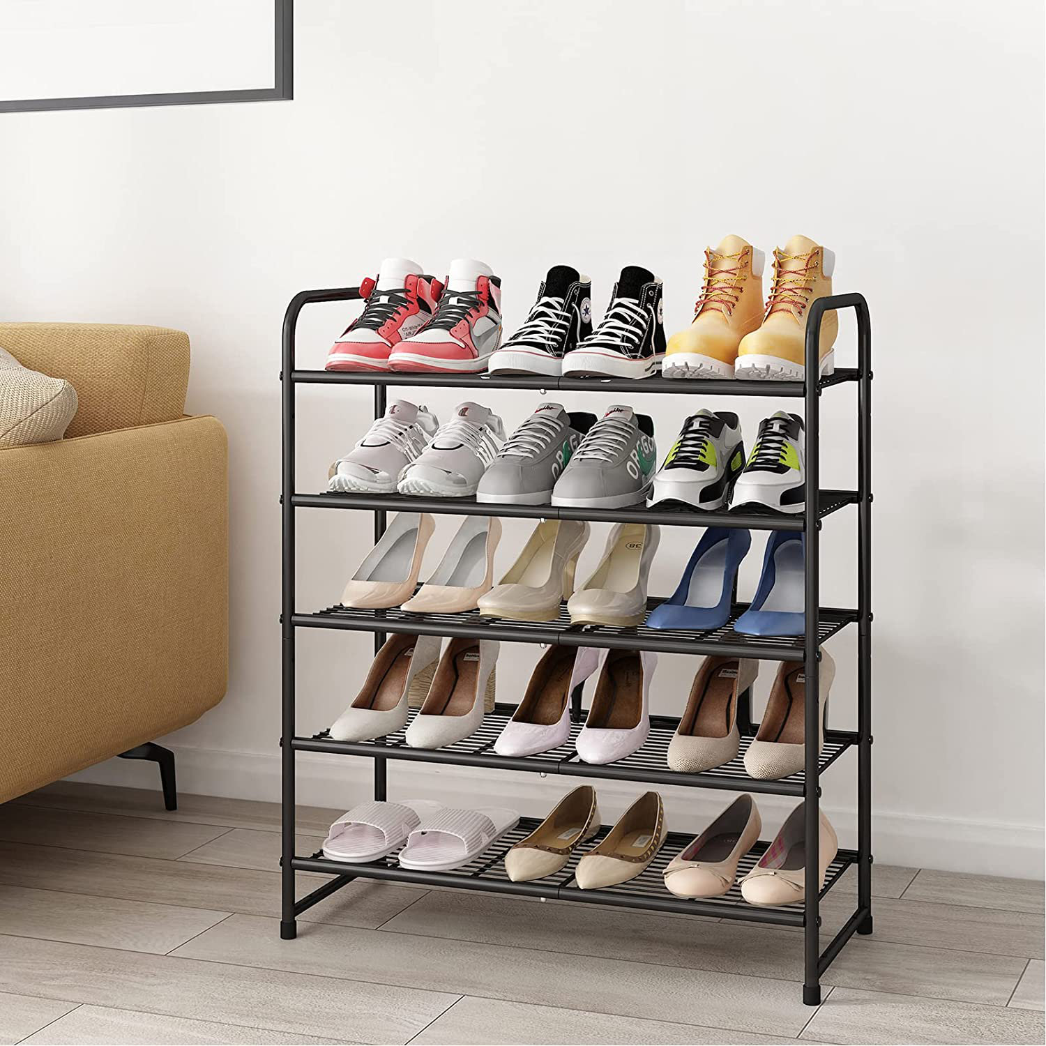 Rebrilliant 18 Pairs Stackable Shoe Rack | Wayfair