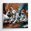 «Dogs Smooth Fox Terrier», art mural sur toile brune-374893569