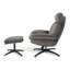 Velvet Swivel Accent Chair with Footstool-948334924