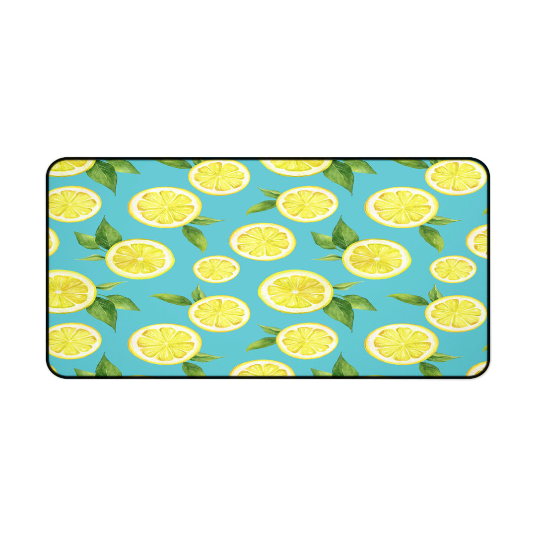 Fresh Lemon Slice Desk Mat