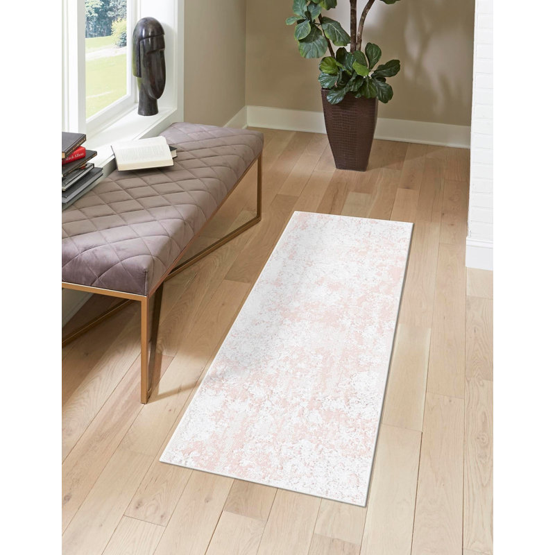 Cotton Abstract Indoor Rug, Runner 2'3" x 6'1"