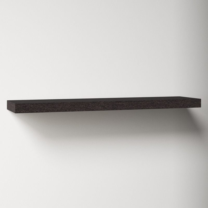 Sherice Manufactured Wood Floating Shelf, 1.97" H x 43.21" W x 10.24" D, Wenge