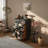 Five Drawer Walnut Wood Storage Cabinet