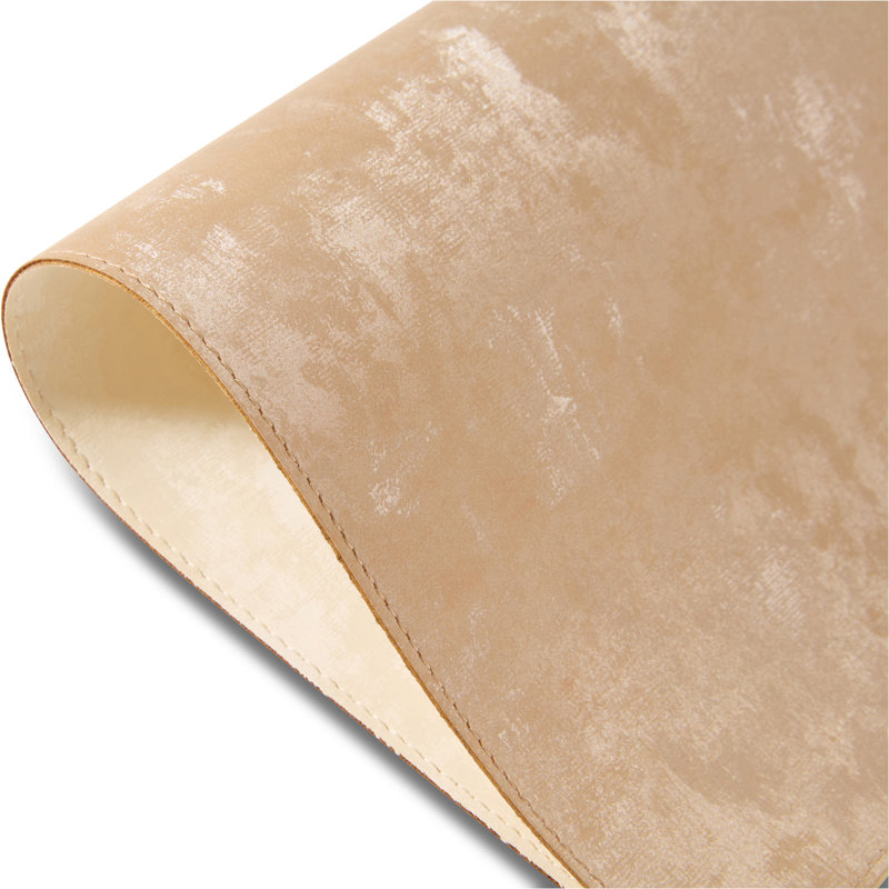  Velvet Reversible Premium Vegan Leather 12" X 18" Rectangular Placemats Set Of 4