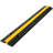 Cable Protector Ramp 40" L x 6" W x 1.2" H with 1 Channel, Rubber, 4-Pack Cable Cover Ramp, Black/Yellow, 22046 lbs Load Capacity Slip-Proof Surface