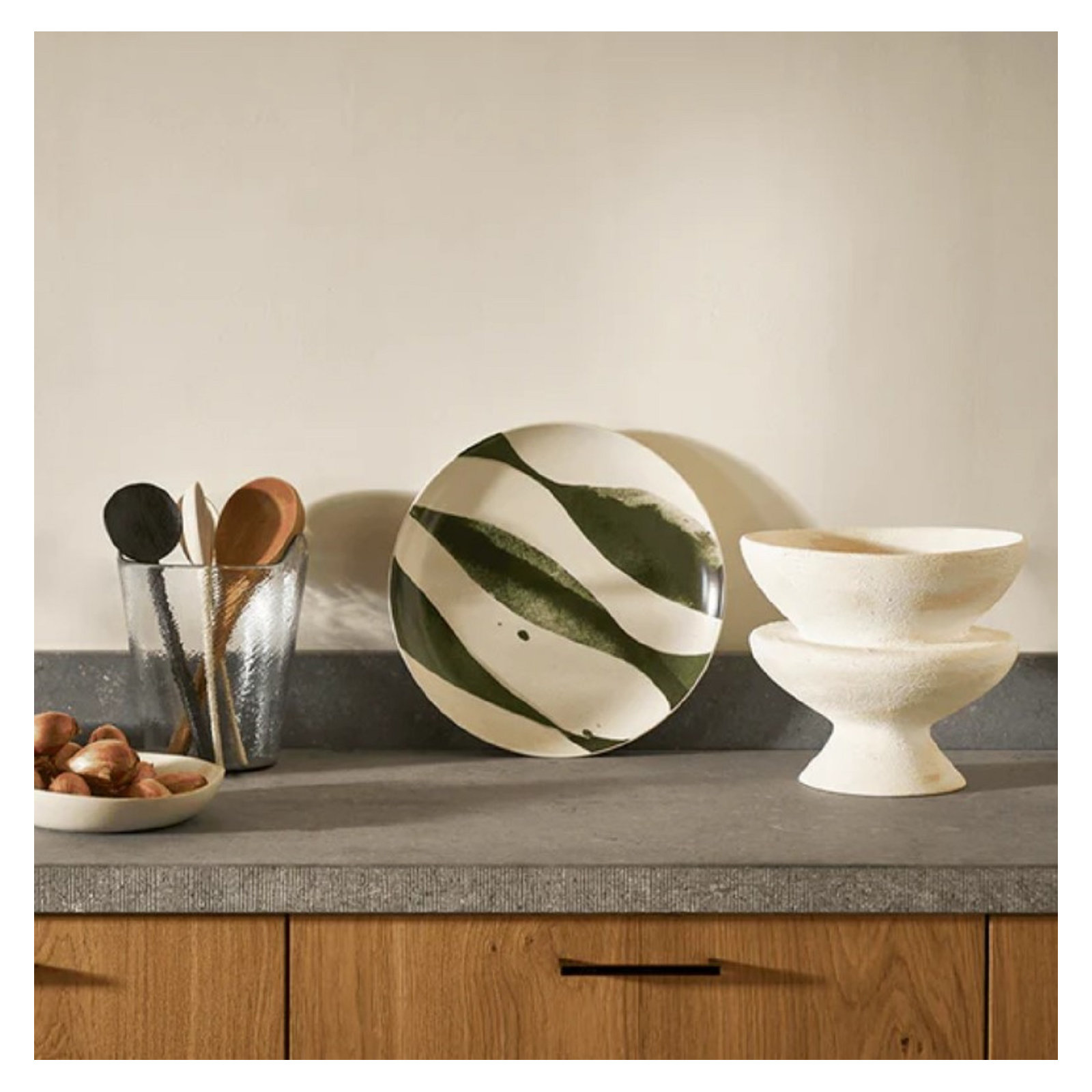 Bowl Aalto White And Green