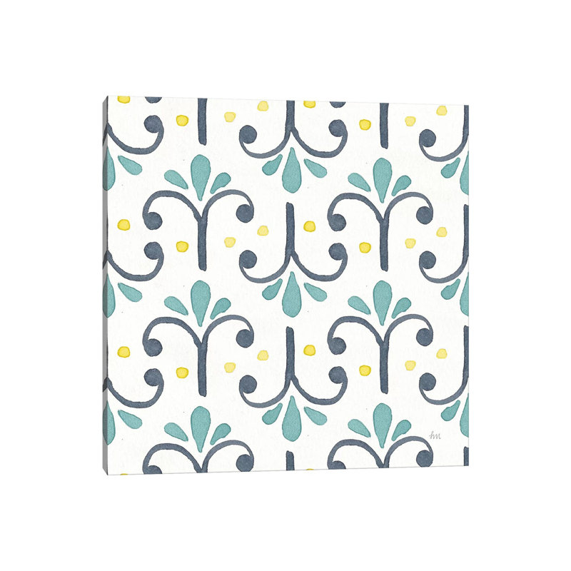 Garden Getaway Pattern X by Laura Marshall - Wrapped Canvas Painting, 93.98 cm H x 93.98 cm W