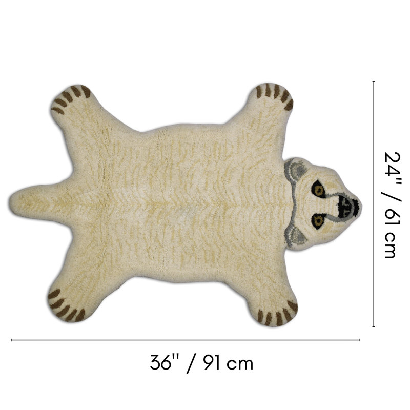Denzil Wool Animal Print Indoor Rug, Novelty 2' x 3'