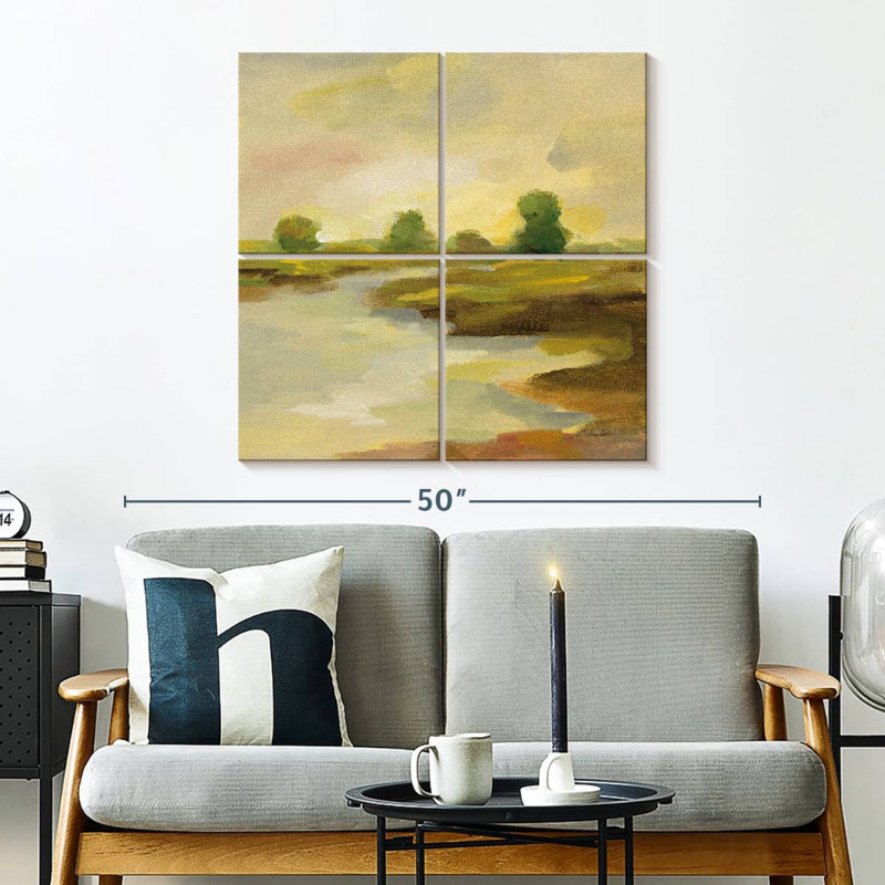 Avery Chartreuse Fields I, 32" H x 32" W