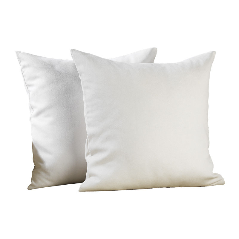 Decorative Throw Cushion Covers, 14" H x 14" W, White