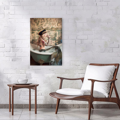 Vintage Mermaid Siren Classic Elegant Retro Wall Art Print