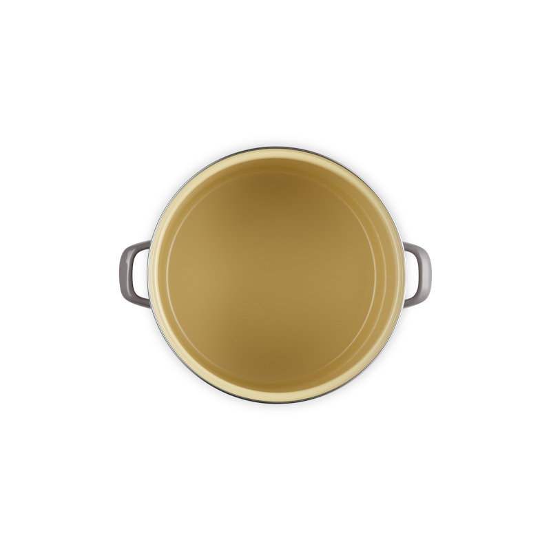 Le Creuset Enamel-On-Steel Stockpot With SS Knob, 16 Qt., Sea Salt, Oyster