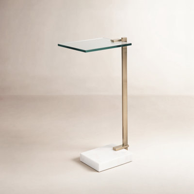 Caddie Glass Top End Table