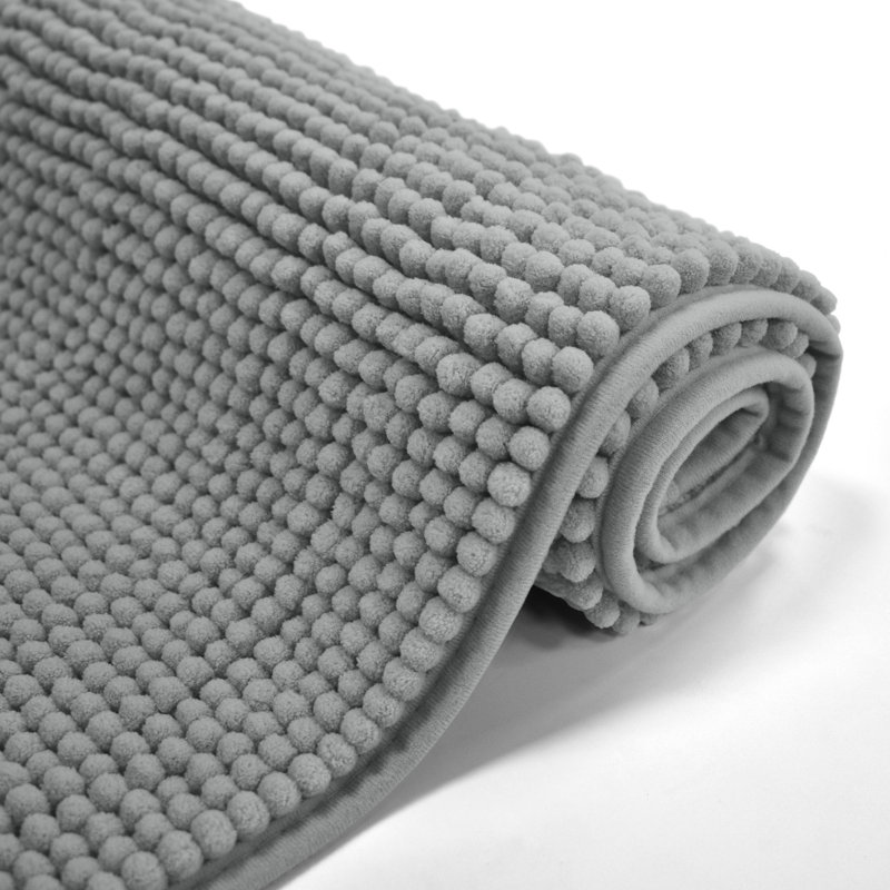 Busselton Shaggy Noodle Bath Mat 50x80, Grey