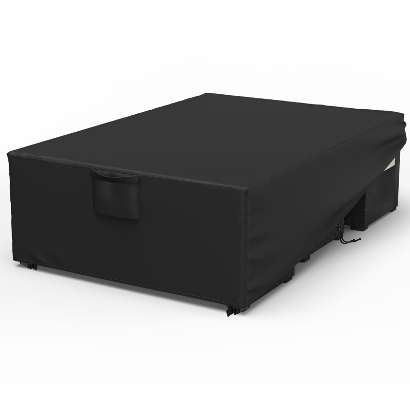 Heavy Duty Waterproof Outdoor Furniture Cover for Sectional Sofa, Black