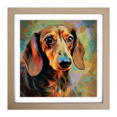 Dachsund Expressionism - Framed Print