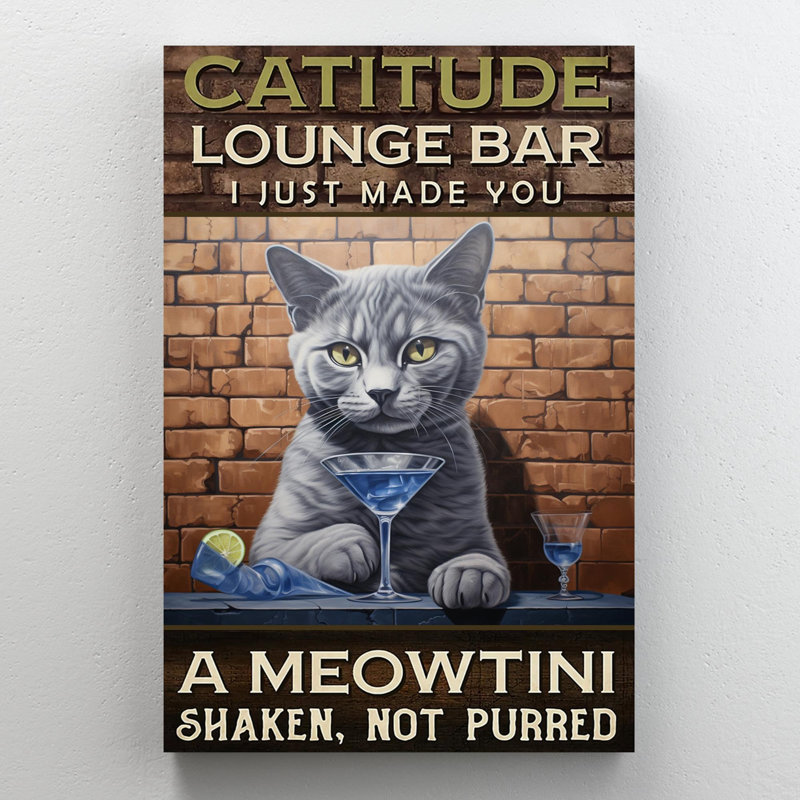 Cattitude Lounge - 1 pièce, impression rectangulaire P Cattitude Lounge - 1 pièce, impression sur toile tendue
