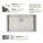 30'' L Single Bowl Stainless Steel Kitchen Sink