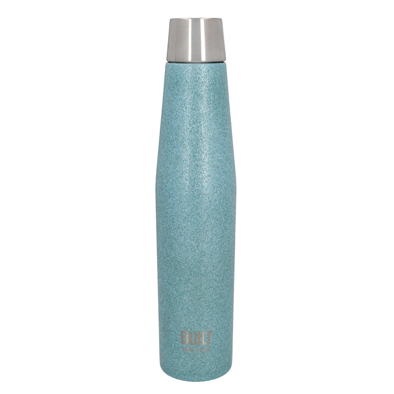 Built Apex 18ml Double Wall Insulated Stainless Steel Water Bottle, Blue/Silver