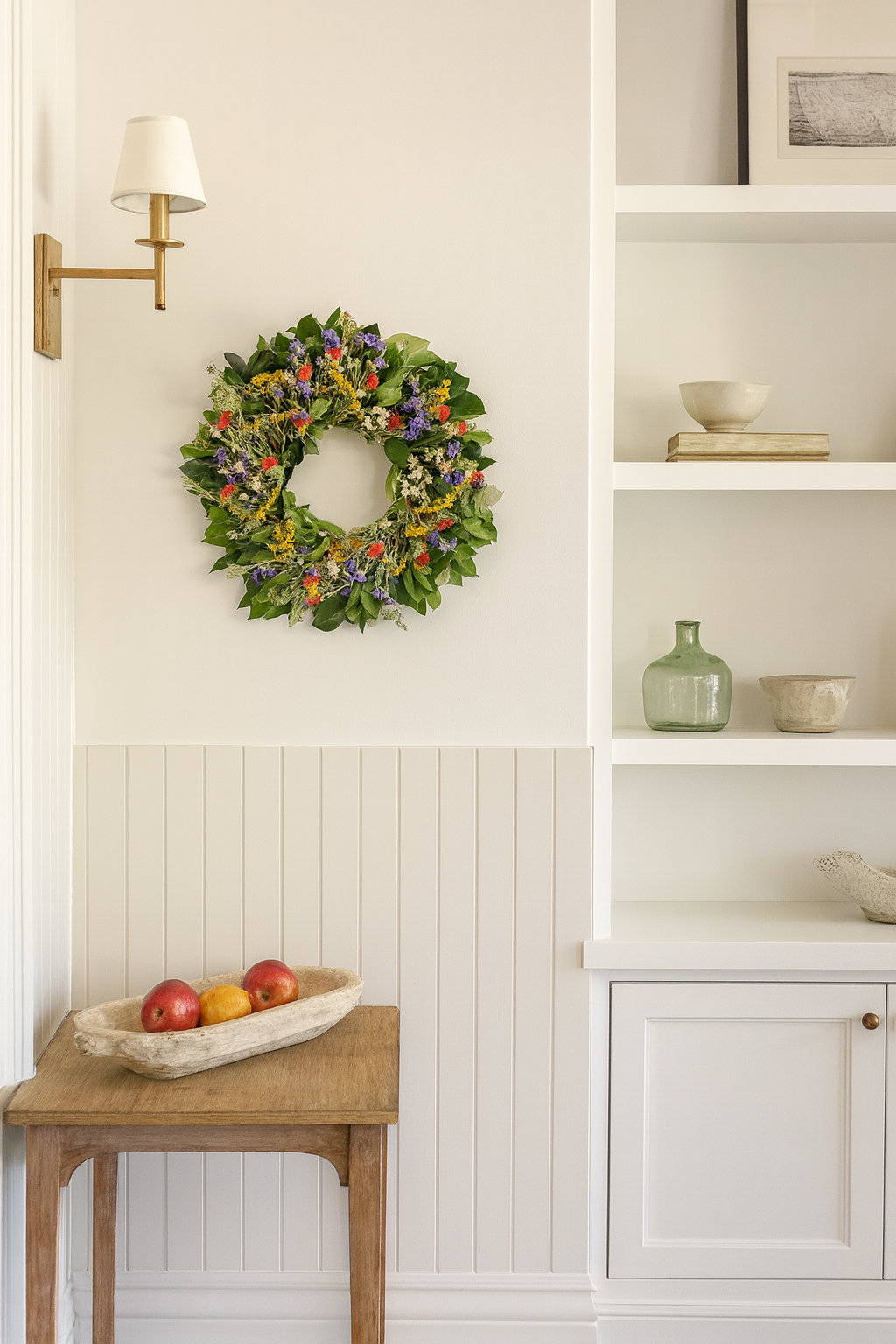 Handcrafted Dried Mixed Assortment Wreath, 30" H x 30" W x 6" D