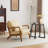 Lemley Mid Century Solid Wood Accent Chair Upholstered Armchair with an Extra Pillow-2022048570