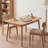 Natural Solid Oak Extendable Dining Table with Round Corners, Telescopic Design for 6-8 People