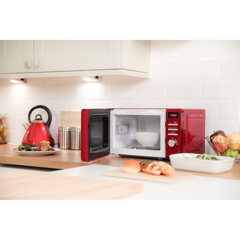 20 L 800W Countertop Microwave, Red