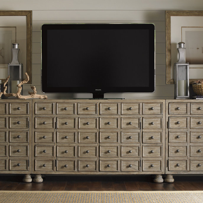 Twilight Bay Andrews TV Stand for TVs up to 55", Distressed Textured Soft Taupe Grey