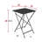 Metal Folding Outdoor Dining Table With Umbrella Hole , in. W in. D-86803420-84322318
