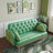Modern Patterned Two-Seater Sofa With Soft Throw Pillows For Comfortable Seating