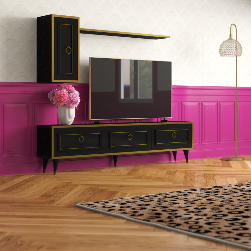 Uriah TV Stand for TVs up to 75", Black