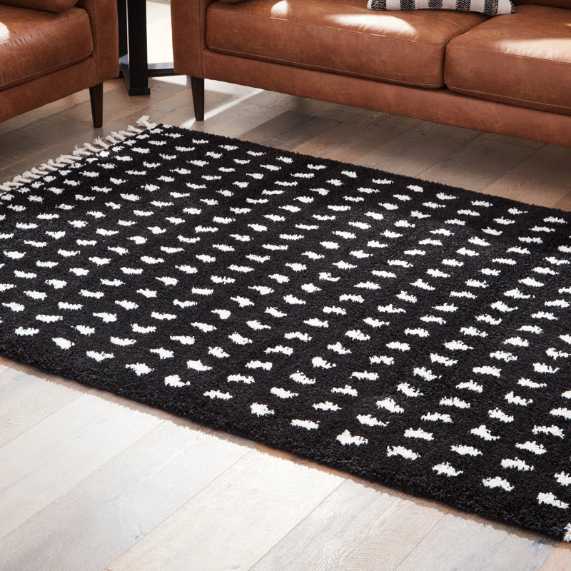 Efrayim Polka Dots Indoor Rug, Rectangle 5' x 7'