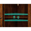 Armoire d'appoint en coin classique brun de 65 pouces de hauteur avec support en verre pour station de charge