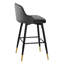 Tabouret de bar et de comptoir pivotant rembourré de 26 po / 29 po avec structure en métal solide et dossier en velours-12072510-28795499