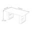 Bureau design avec rangement pour les pieds-1113725183