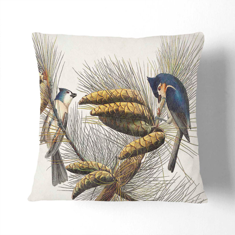 Floral Square Cushion, 40cm H x 40cm W x 15cm D