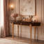 Camellia Field Vanity Desk - Warm Pecan