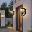 Solar Wall Light Outdoor Classic Black