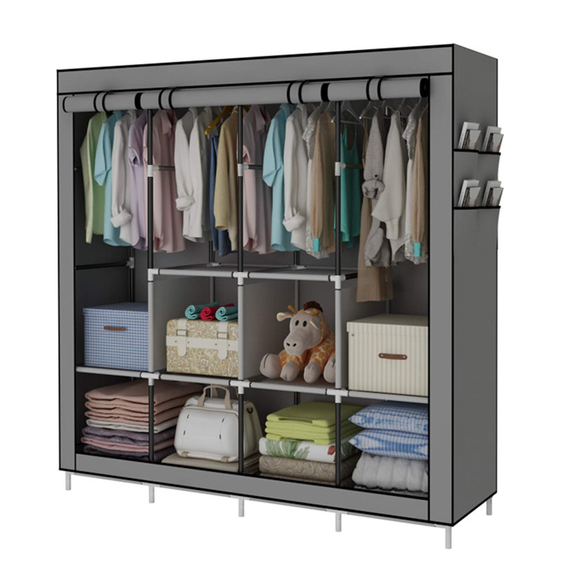 Westrick 1 Door Plastic Wardrobe, Grey